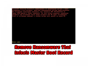 how to remove a mbr virus
