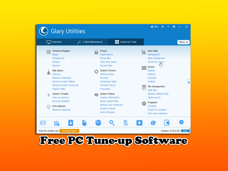 Free PC Tune-up Software