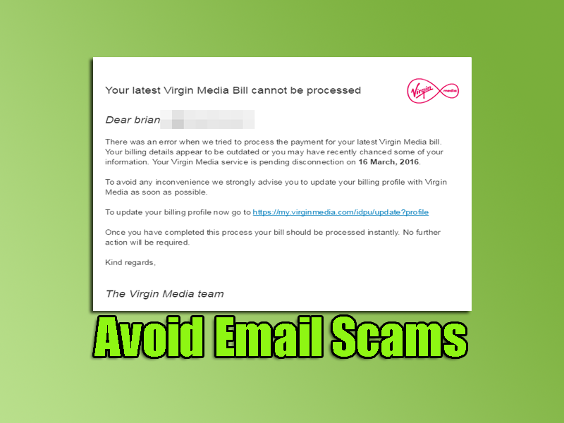 Avoid Email Scams