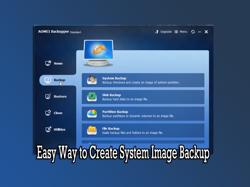 Easy Way to Create System Image Backup