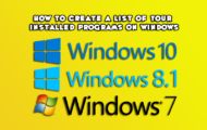How to Create a List of Your Installed Programs on Windows