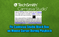 Fix Camtasia Studio Black Box on Mouse Cursor During Playback