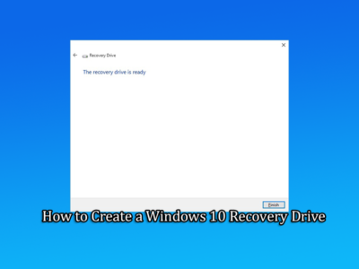 How to Create a Windows 10 Recovery Drive
