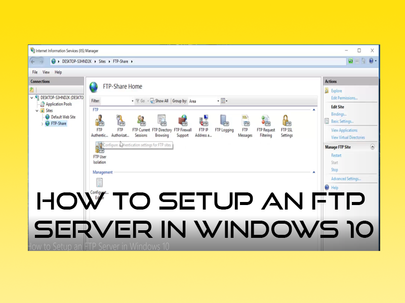 windows 10 ftp server default web site