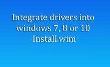 integrate drivers in windows 7