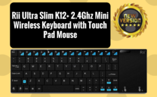 Rii Ultra Slim K12+ 2.4Ghz Mini Wireless Keyboard with Touch Pad Mouse