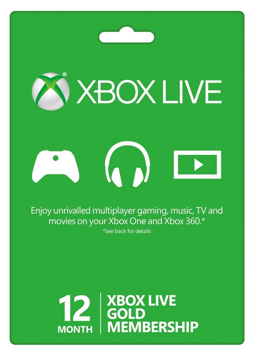 Xbox Live 12 Months Gold Membership Card Global