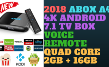 2018 ABOX A4 4K Android 7.1 TV BOX Voice Remote Quad Core 2GB +16GB