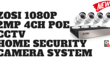 ZOSI 1080P 2 0MP 4CH POE CCTV Home Security Camera System