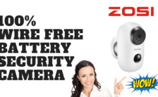 ZOSI 100% Wire Free Battery Security Camera