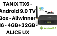 TANIX TX6 - Android 9 TV Box - Allwinner H6 - 4GB+32GB - ALICE UX