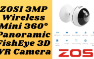 ZOSI 3MP Wireless Mini 360° Panoramic FishEye 3D VR Camera