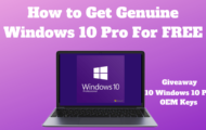 How to Get Genuine Windows 10 Pro For FREE