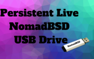 Persistent Live NomadBSD USB Drive
