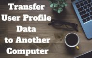 Transfer user profile data to another computer