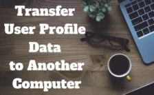Transfer user profile data to another computer