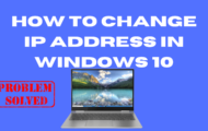 how to change ip address in windows 10