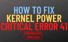 how to fix kernel power critical error 41