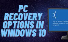 PC Recovery Options in Windows 10
