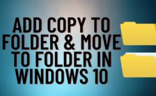 Add Copy To Folder & Move To Folder In Windows 10