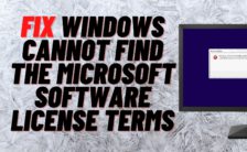 Fix Windows Cannot Find The Microsoft Software License Terms