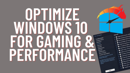 optimize windows 10 performance