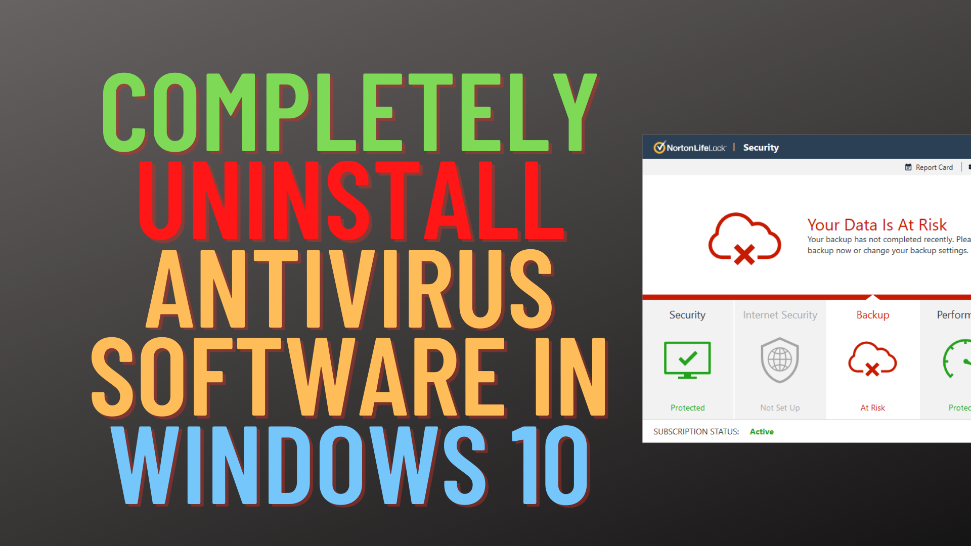how to uninstall avast antivirus security from windows 10