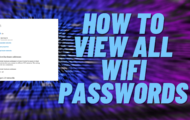 Show hidden wifi passwords