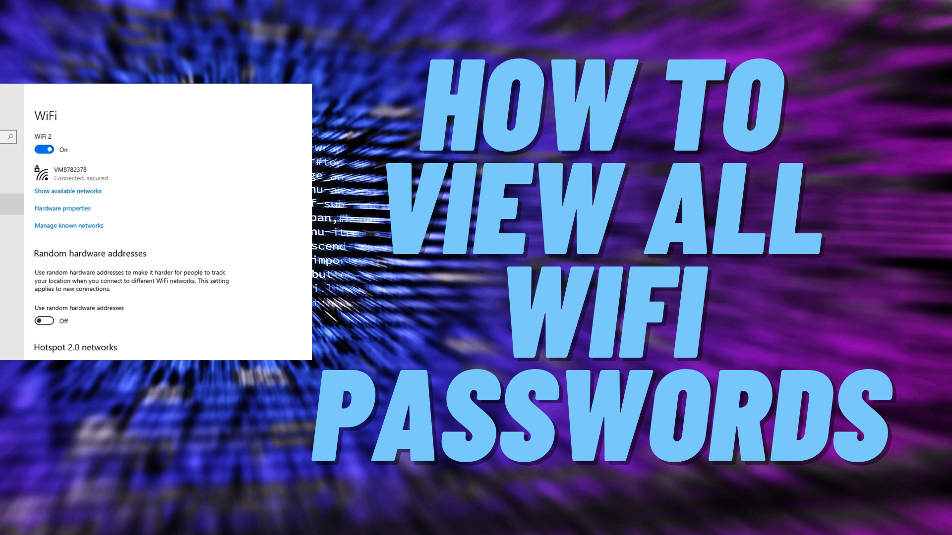 How to View All WiFi Passwords Malware Removal, PC Repair and Howto