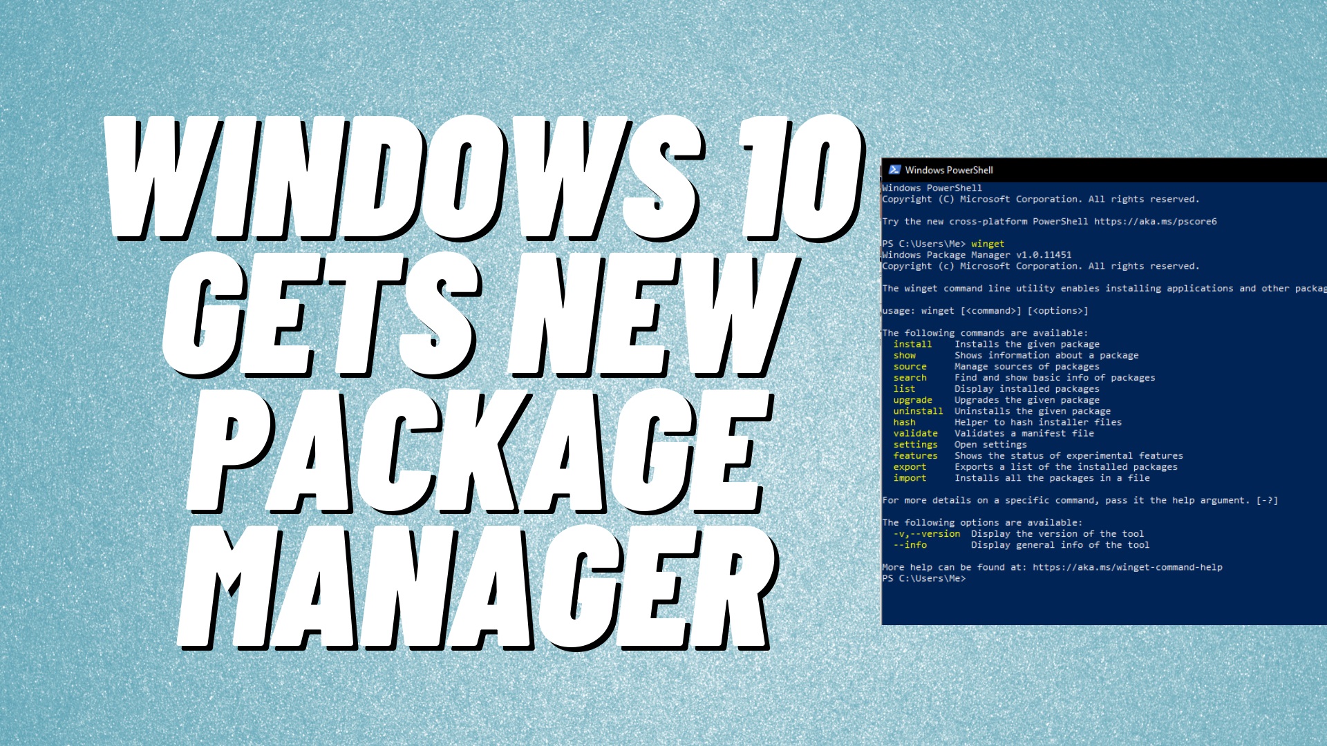 list windows 10 packages from command prompt