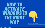 activating windows 10