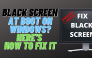 how to fix black screen at boot on windows
